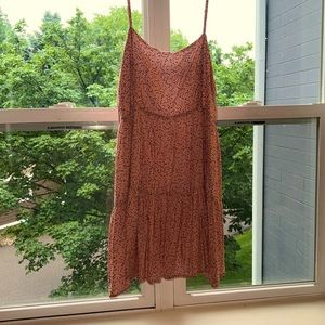 Pink floral dress, with built in slip. Size L, fits like a M. Lightly worn.